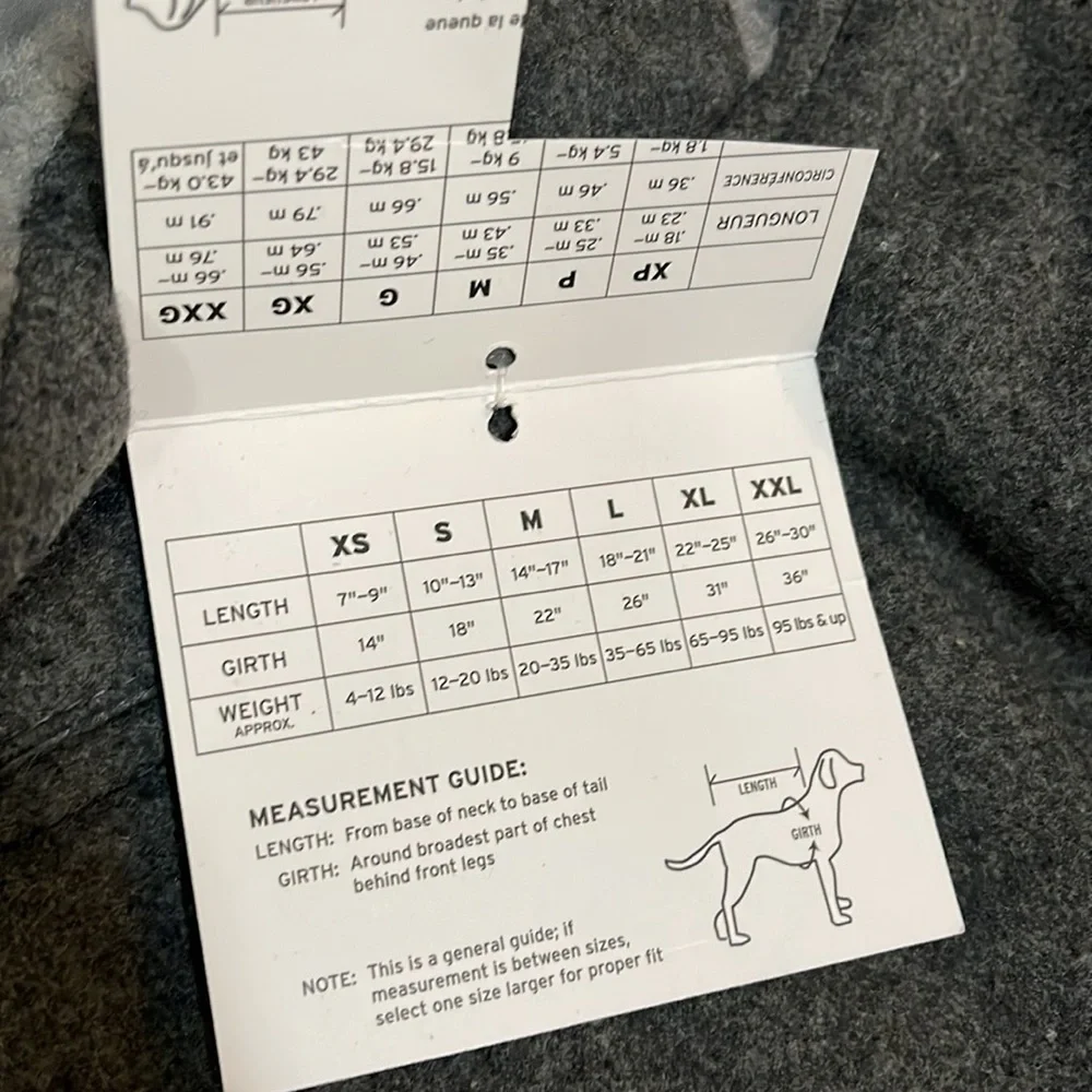 EDDIE BAUER Pet, Dog coat, plaid and solid gray, Sherpa lining, NWT LG (23G4C28) - Picture 6 of 7